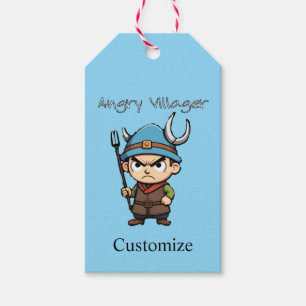 Angry Villager Pitchfork Thunder_Cove Gift Tags