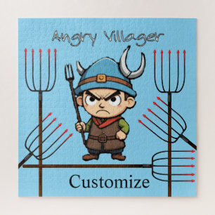 Angry Villager Pitchfork Thunder_Cove Jigsaw Puzzle