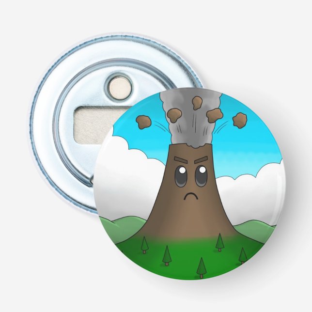 Angry Volcano Bottle Opener (Front)