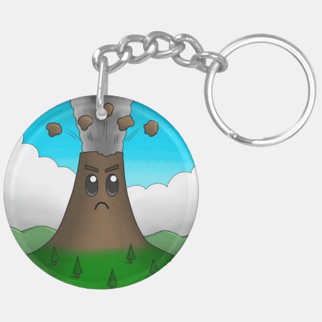 Angry Volcano Key Ring (Back Left)