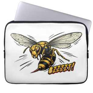 Angry Wasp BZZZT Comic Book Art Laptop Sleeve