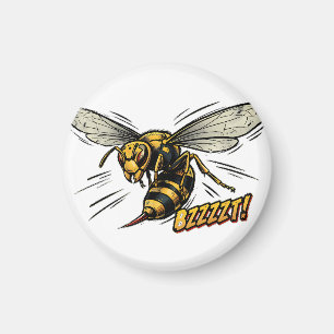 Angry Wasp BZZZT Comic Book Art Magnet