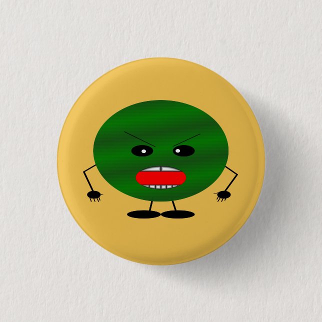 Angry Watermelon 3 Cm Round Badge (Front)