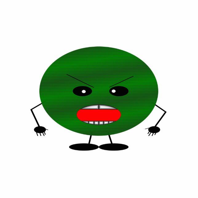 Angry Watermelon by Kenneth Yoncich Photo Sculpture Key Ring (Front)