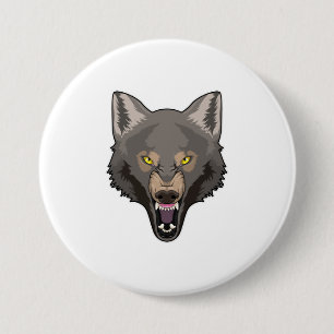 Angry Wolf 7.5 Cm Round Badge