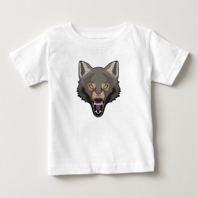 Angry Wolf Baby T-Shirt (Front)