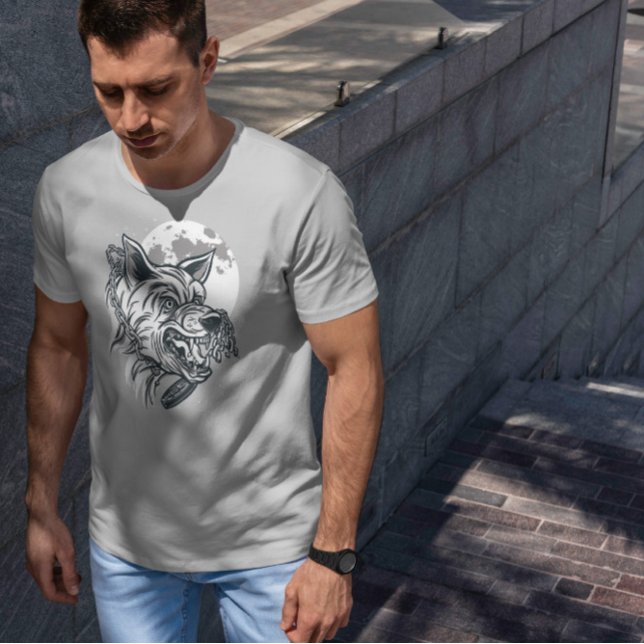 Angry Wolf Monochromatic   T-Shirt (Creator Uploaded)