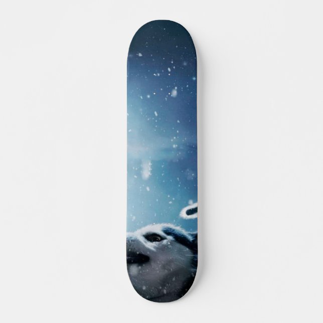 Angry wolves and the moon skateboard (Front)