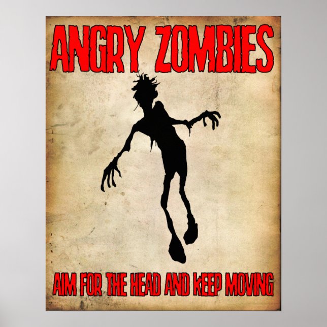 'Angry Zombies" poster Angry Johnny (Front)