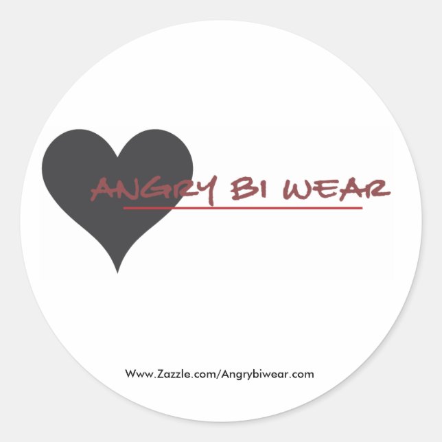 Angrybiwear Classic Round Sticker (Front)