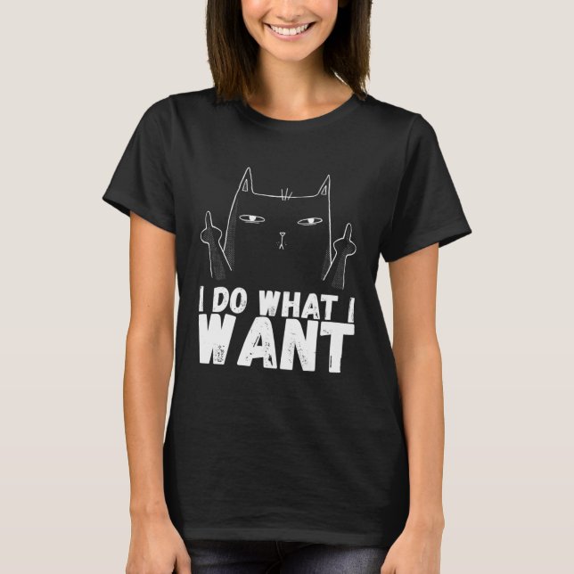 Angrycats  Sarcastic Cat  Black Cat Humor  1 T-Shirt (Front)