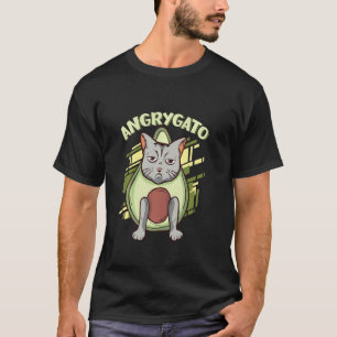 Angrygato, Mexican Party Angry Spanish Cat Avocado T-Shirt