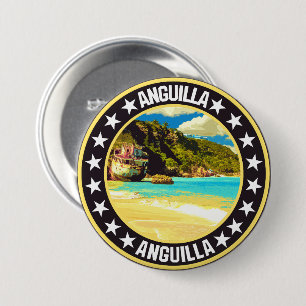 Anguilla 7.5 cm round badge
