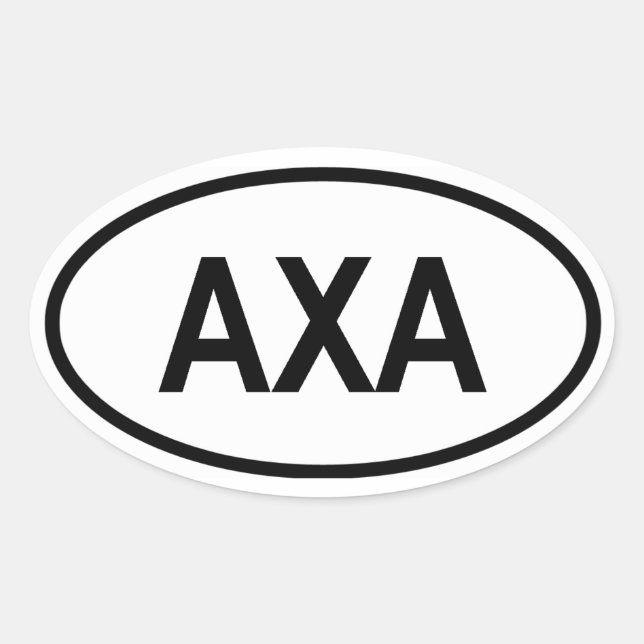 Anguilla "AXA" Oval Sticker (Front)