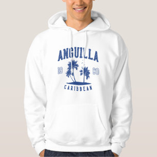 Anguilla Caribbean Palm Tree 1980 Hoodie