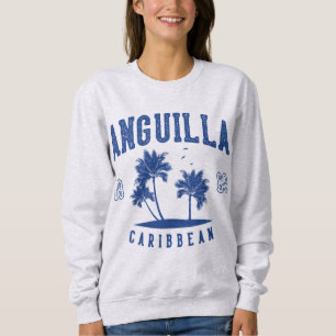 Anguilla Caribbean Palm Tree 1980 Sweatshirt