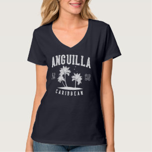 Anguilla Caribbean Palm Tree 1980 T-Shirt