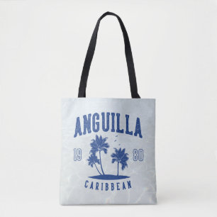 Anguilla Caribbean Palm Tree 1980 Tote Bag