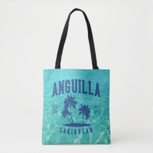 Anguilla Caribbean Palm Tree 1980 Tote Bag