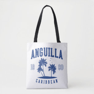 Anguilla Caribbean Palm Tree 1980 Tote Bag