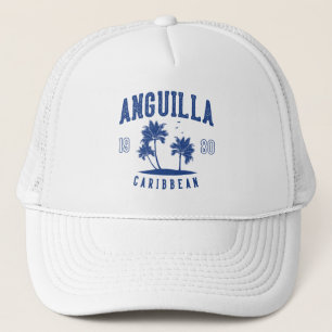 Anguilla Caribbean Palm Tree 1980 Trucker Hat