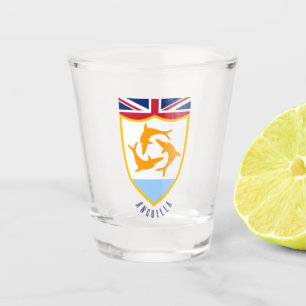 Anguilla coat of arms shot glass