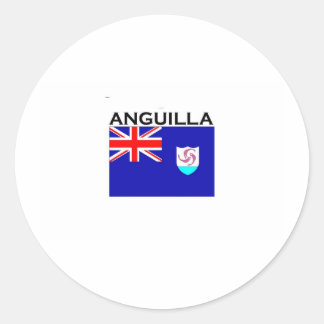 Anguilla Flag Classic Round Sticker
