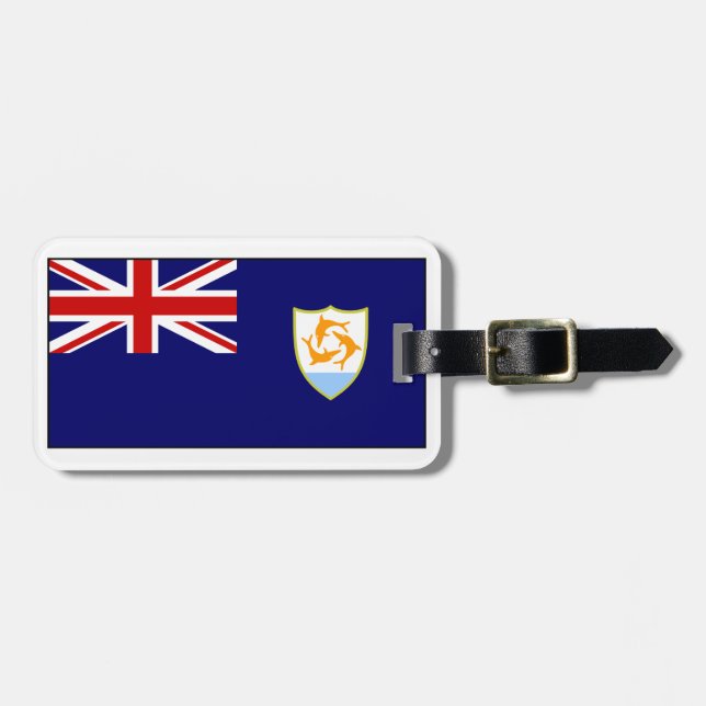 Anguilla Flag Luggage Tag (Front Horizontal)