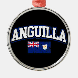 Anguilla Flag Metal Tree Decoration