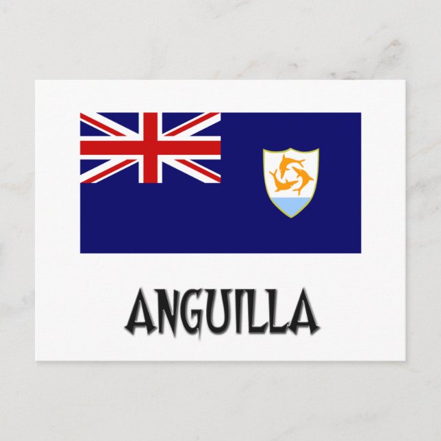 Anguilla Flag Postcard (Front)