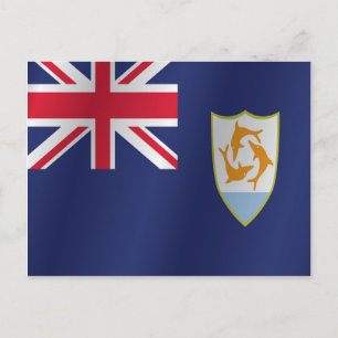 Anguilla flag postcard