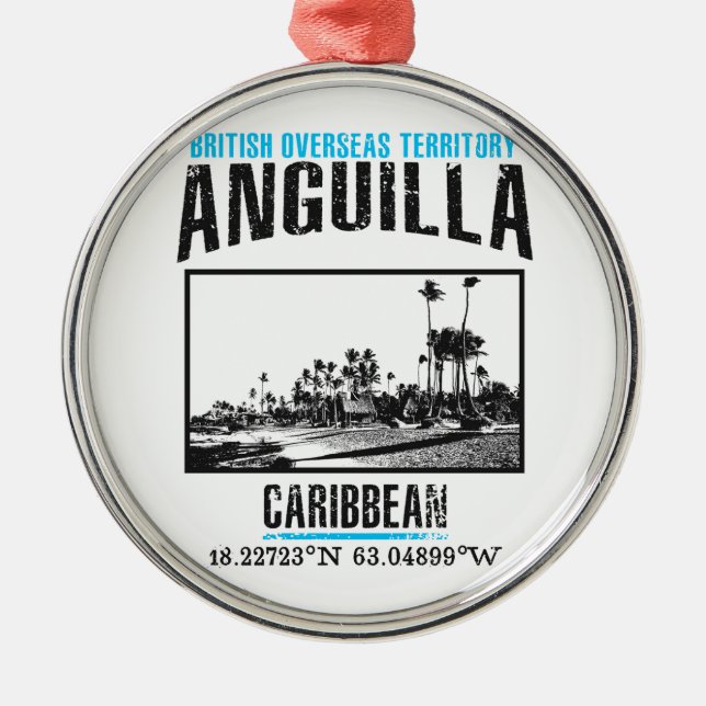 Anguilla Metal Tree Decoration (Front)