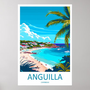 Anguilla National Poster Park Vintage Ski Travel