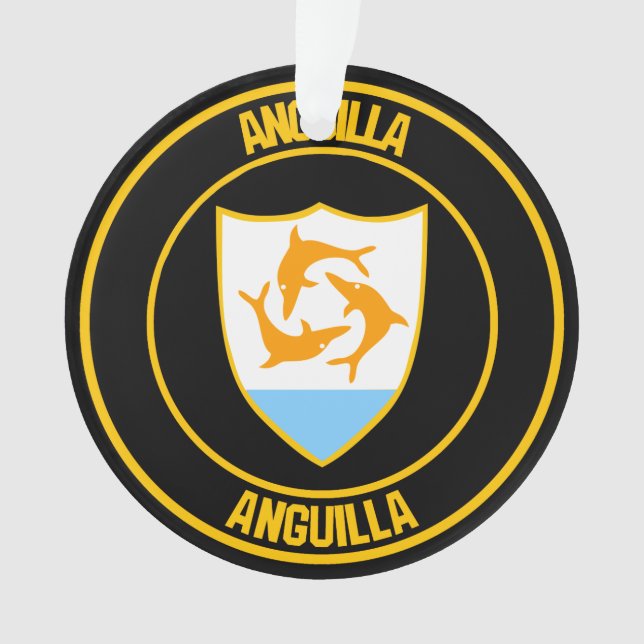 Anguilla Round Emblem Ornament (Front)