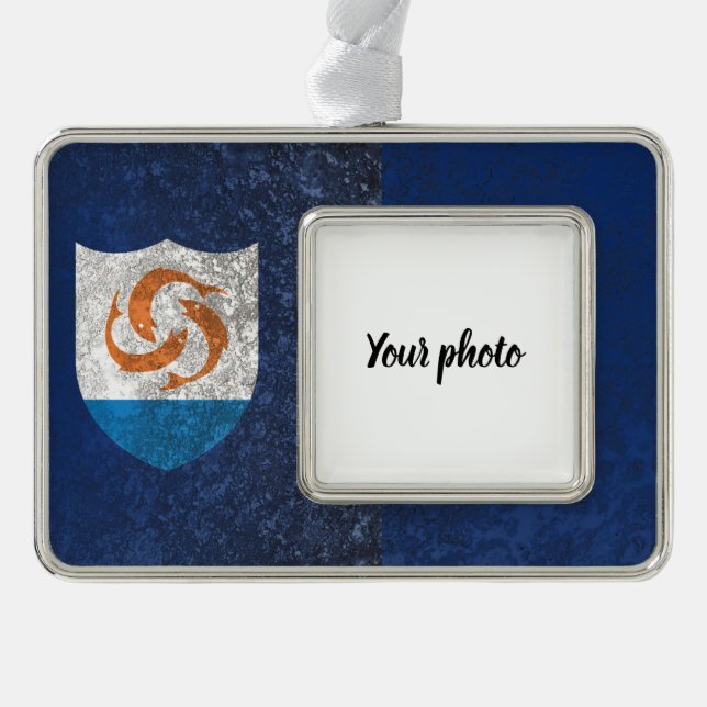 Anguilla Silver Plated Framed Ornament (Front)