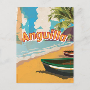 Anguilla Vintage vacation Poster Postcard