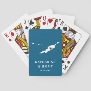 Anguilla Wedding Favour Deck of Cards, Map Playing Cards