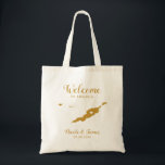 Anguilla Wedding Welcome Bag, Gold Tote Bag<br><div class="desc">Wedding weekend welcome gift bag for out of town guests to your wedding,  featuring image of Anguilla.  Fill the tote with your favourite goodies.</div>