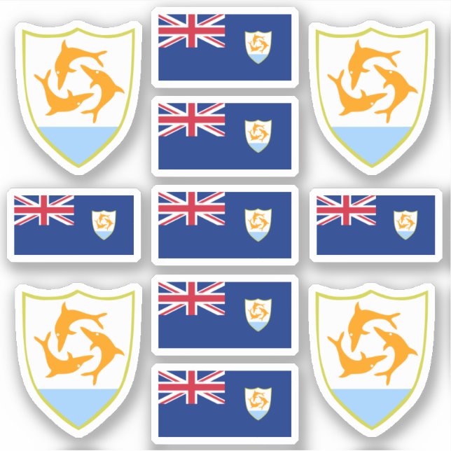 Anguillan state symbols / coat of arms and flag st (Front)