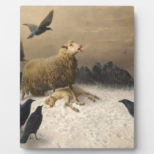 Anguish By August Friedrich Albrecht Schenck 1876 Plaque (Front)