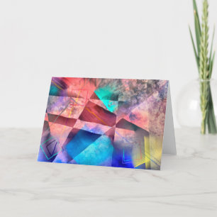 Angular Colourful Abstract Painting Card