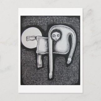 Angular Figure and White Circle by Hassan Wahba Postcard
