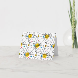 Angular Geometric Retro Pattern Card