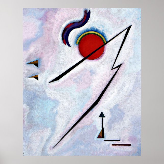 Angular Line, abstract art by Kandinsky, Poster (Front)