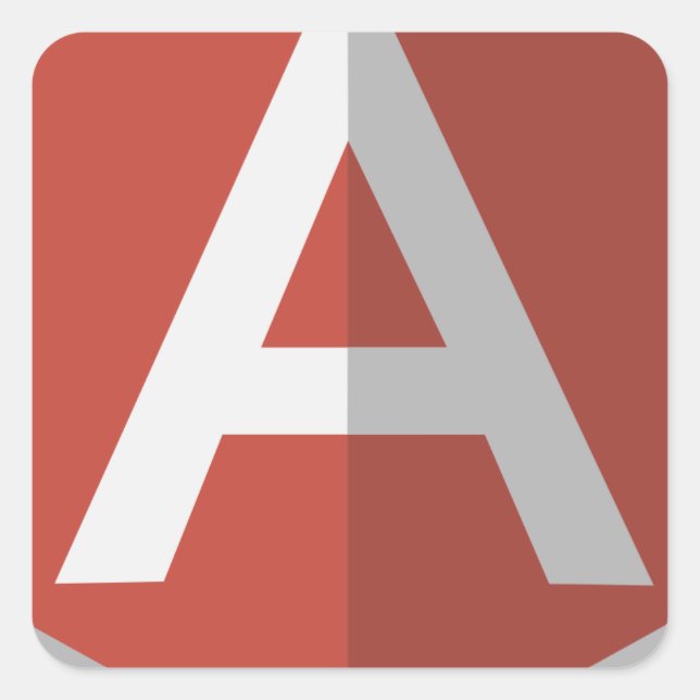 AngularJS Shield Logo Square Sticker (Front)