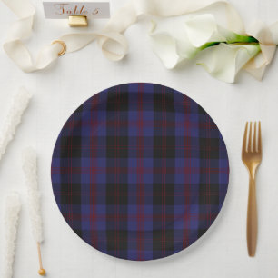 Angus District Tartan Scottish Plaid Paper Plate