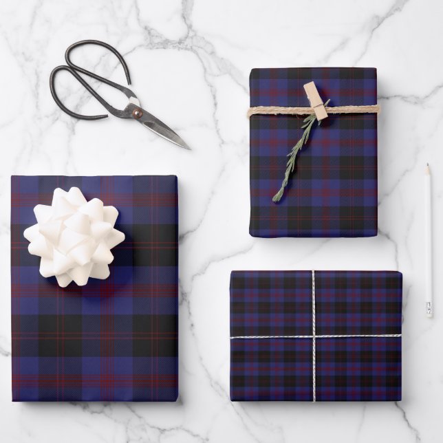 Angus District Tartan Scottish Plaid Wrapping Paper Sheet (Front)