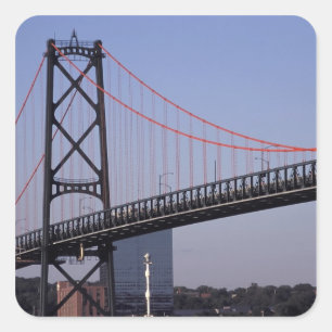 Angus L Macdonald Bridge, Halifax, Nova 2 Square Sticker
