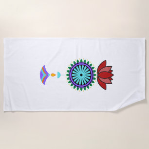 Anhänger spirituell mit Lotusblüte Beach Towel