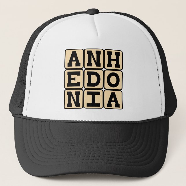 Anhedonia, Inability to Experience Pleasure Trucker Hat (Front)
